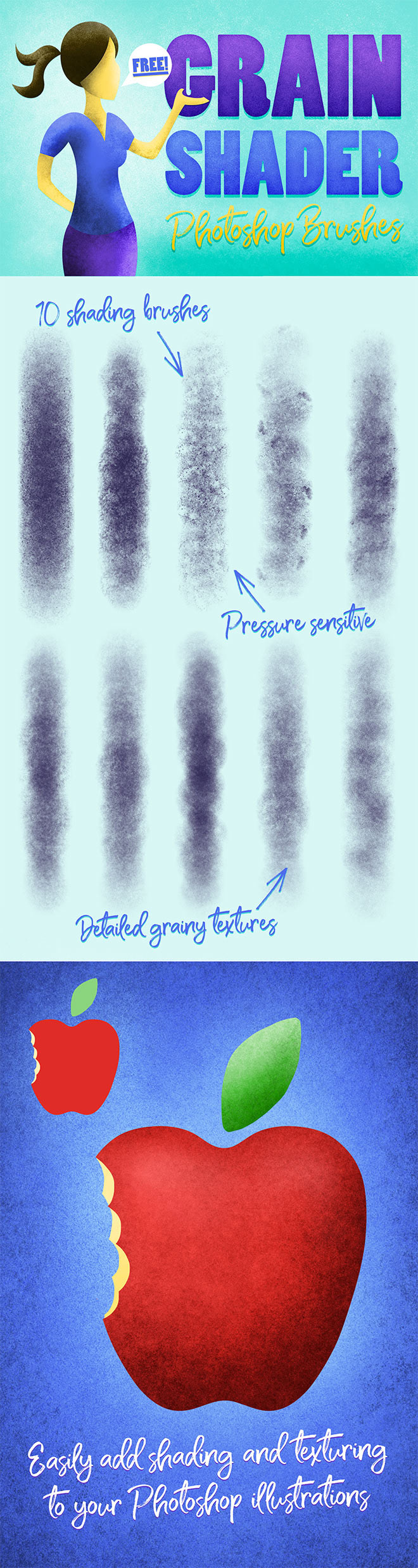 [PS预设]10种适用于阴影和纹理制作的笔刷 颗粒笔刷