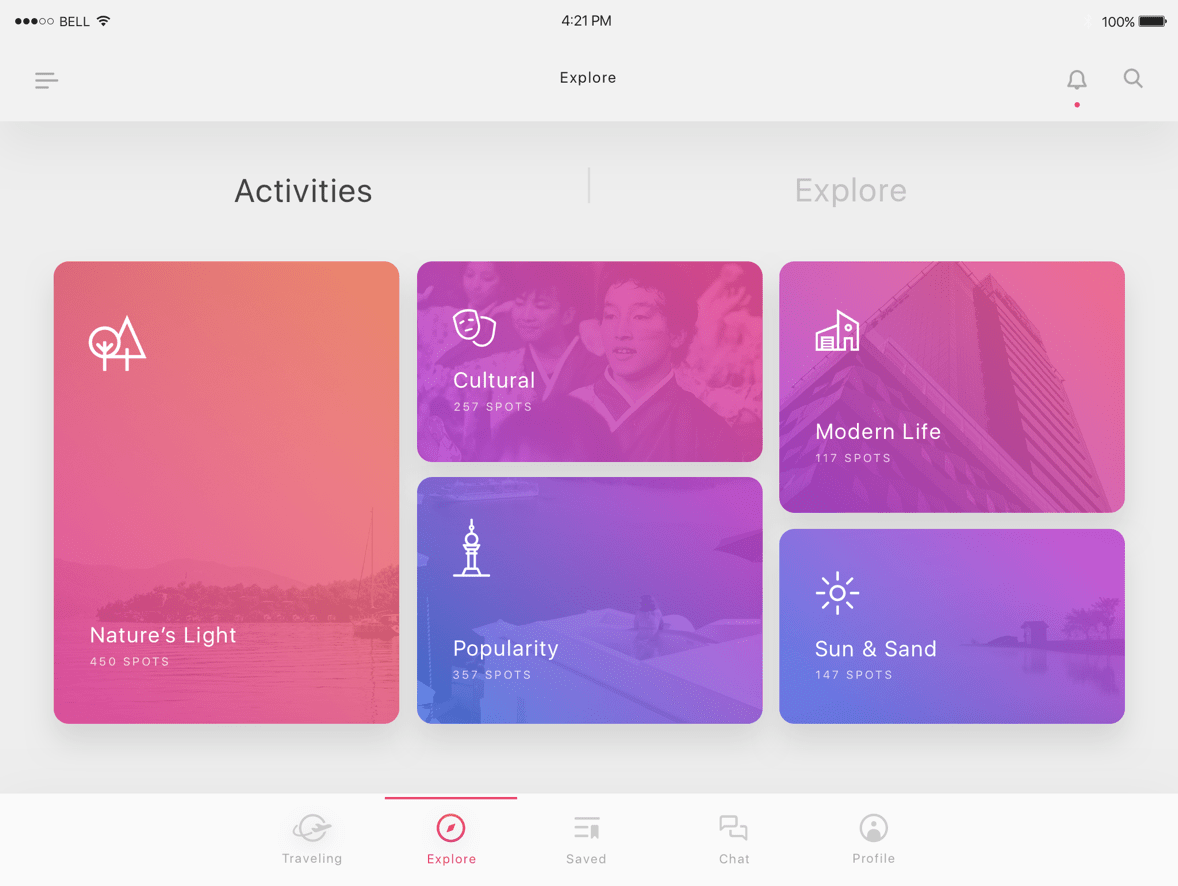 [PS範本]旅行應用app範本