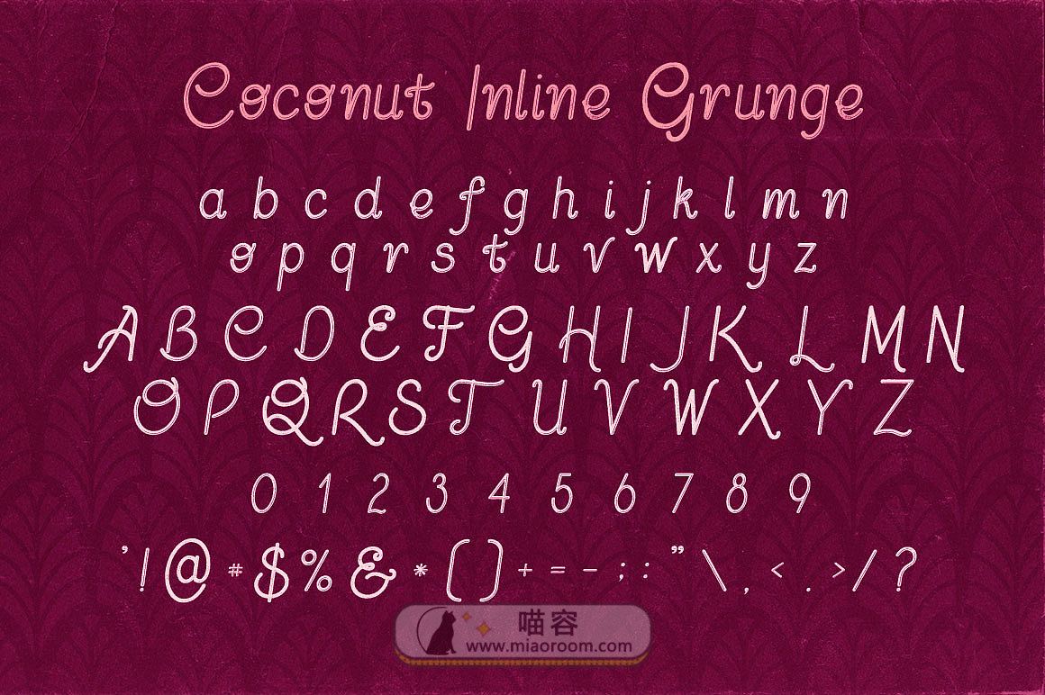 [系統字體]獨特的復古字體—Coconut Inline Grunge