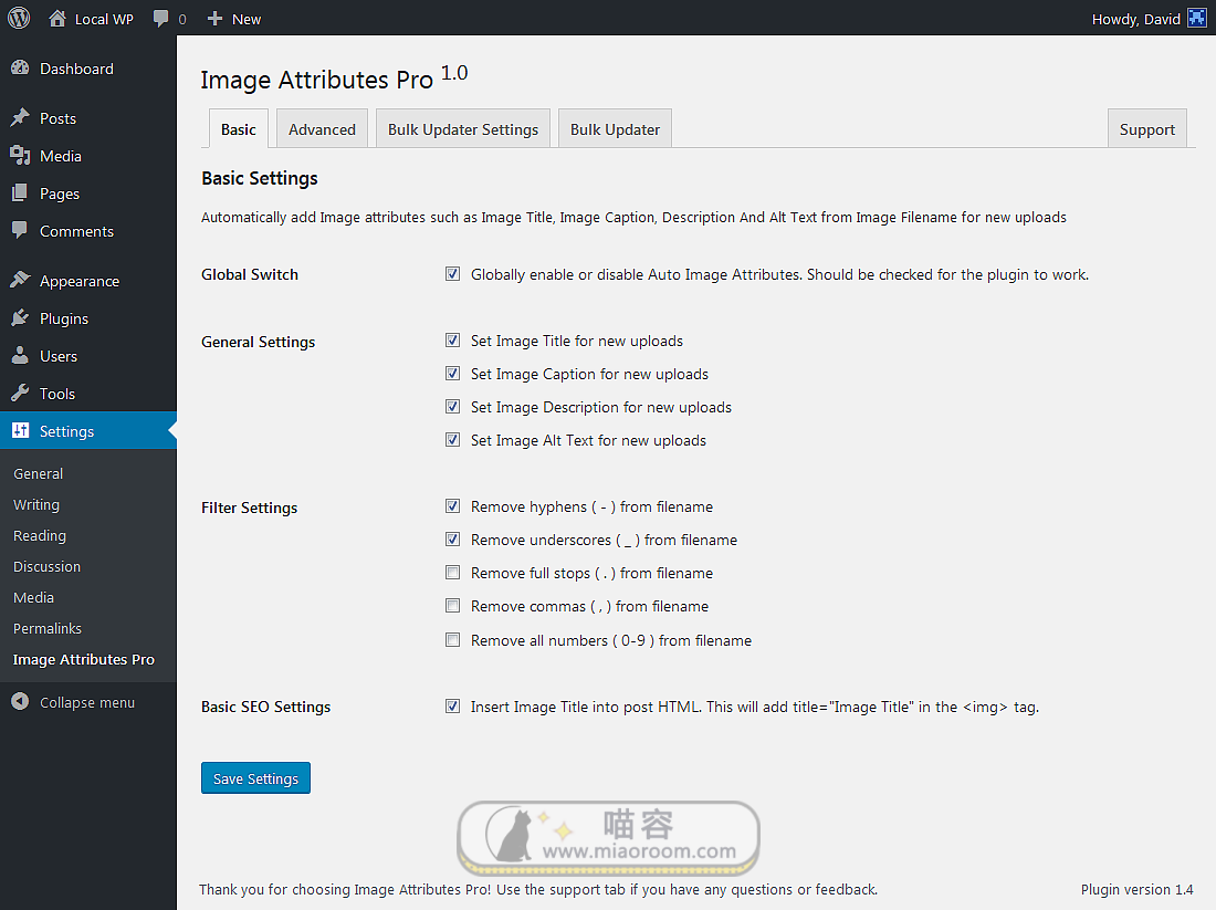 「WP插件」 图片批量添加alt Auto Image Attributes Pro v1.3 破解专业版 英文正版